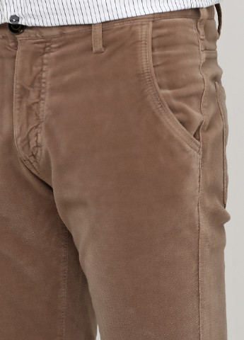 Бежевые кэжуал демисезонные зауженные брюки Armani Jeans