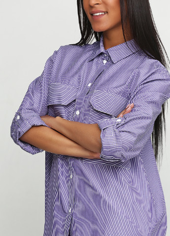 Фиолетовая кэжуал рубашка в полоску Jhiva