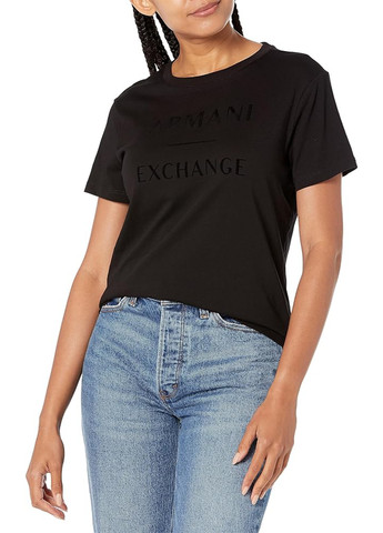 Черная кэжуал футболка Armani Exchange