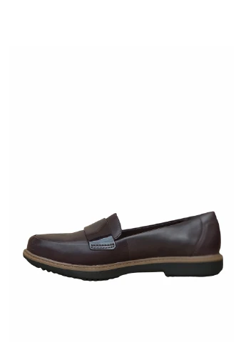 Clarks Туфлі лофери темно-бордовий з натуральна шкіра, — демісезон (252011560)