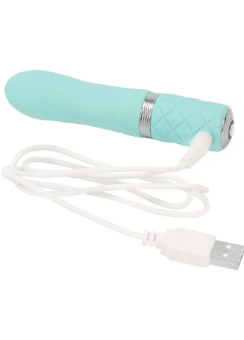Розкішний вібратор - Flirty Teal з кристалом Сваровські, гнучка голівка Pillow Talk (254551095)