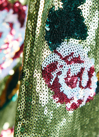 Комбинированное кэжуал платье Reserved с цветочным принтом