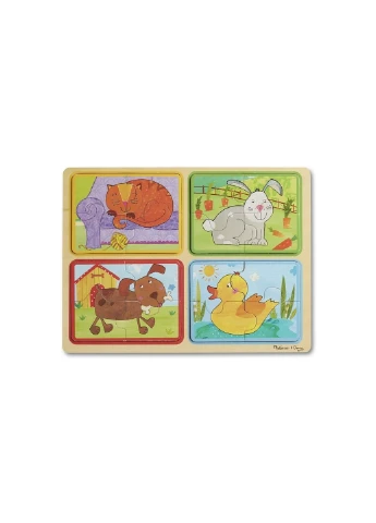 Пазл деревянные в футляре "Игривые друзья" (MD31364) Melissa&Doug (254068306)