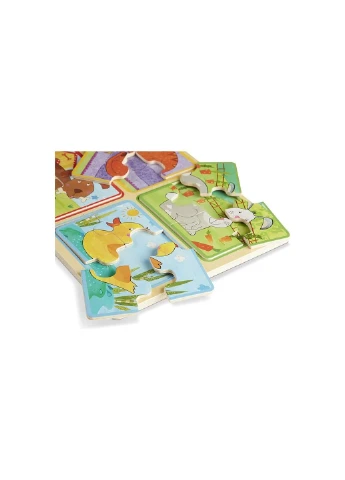 Пазл деревянные в футляре "Игривые друзья" (MD31364) Melissa&Doug (254068306)