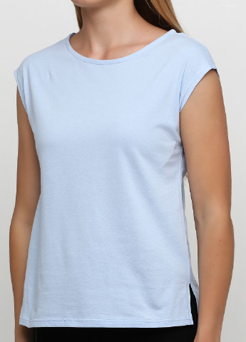 Голубой демисезонный комплект (футболка, лосины) Роза