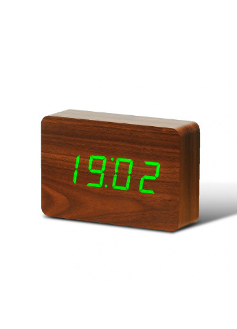 Смарт-будильник с термометром "BRICK"; коричневый Gingko (210962511)
