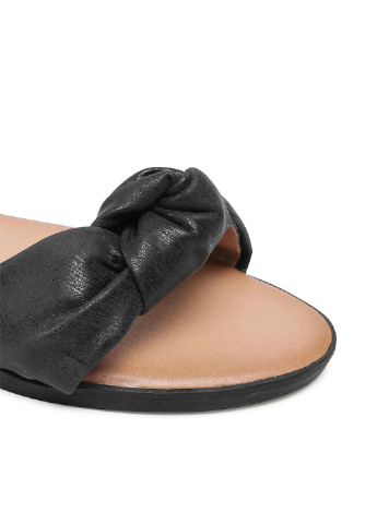 Черные сандалі ws25077-12 Bassano с ремешком с бантом