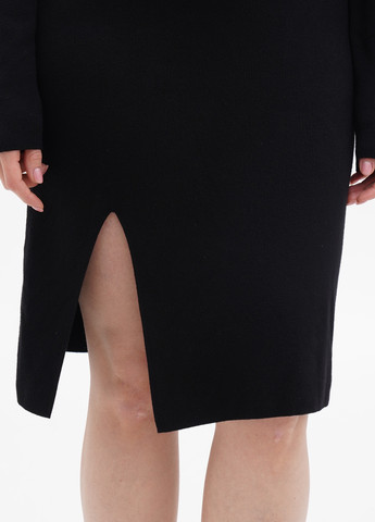 Черное кэжуал платье футляр Comma однотонное