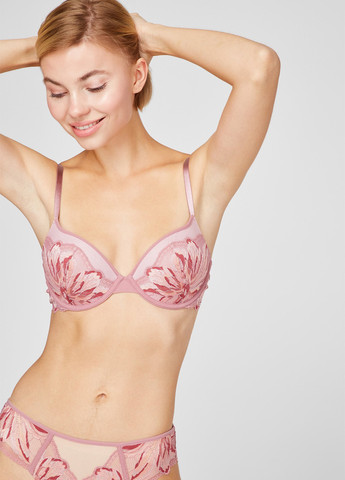 Фиолетовый корбей бюстгальтер Calvin Klein с косточками полиамид