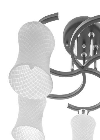 Люстра потолочная на 5 плафонов LK-604S/5 E27 BK Brille (220133474)