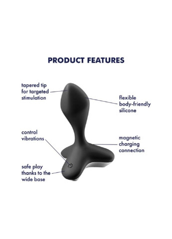 Анальная пробка с вибрацией Game Changer Black Satisfyer (254953800)