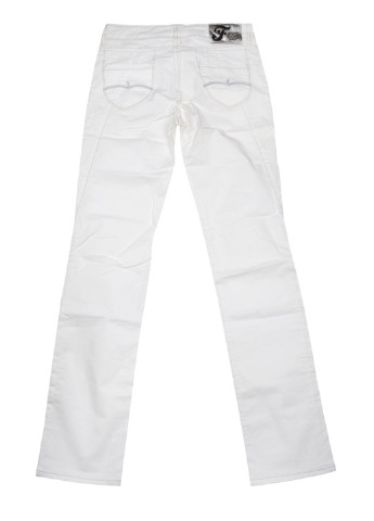 Белые кэжуал демисезонные прямые брюки Frutta