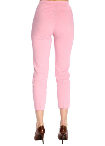 Светло-розовые кэжуал демисезонные укороченные, зауженные брюки Pinko