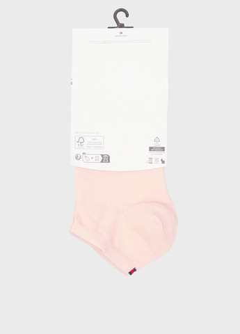 Світло-рожеві шкарпетки (2 пари) Tommy Hilfiger логотипи (347656432)