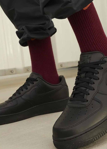 Чорні кросівки dm0211-001 демісезон Nike Air Force 1 07 Fresh Black