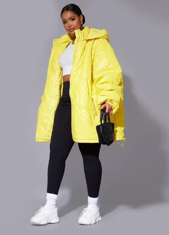 Жовта демісезонна куртка PrettyLittleThing