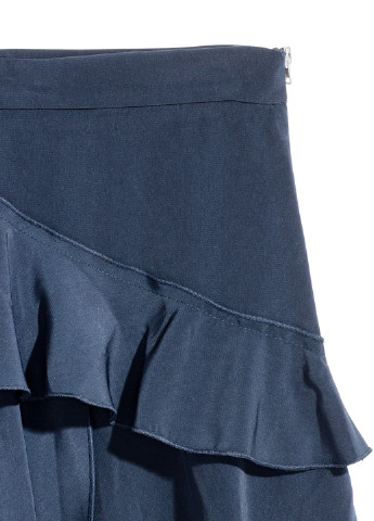 Темно-синяя кэжуал однотонная юбка H&M