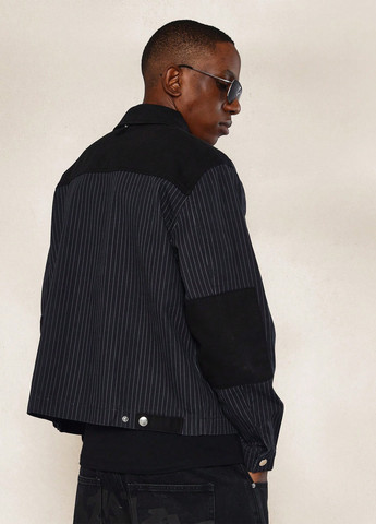 Темно-синяя демисезонная куртка SHEIN