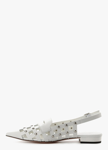 Le'BERDES Туфлі слінгбекі білий з натуральна шкіра, україна — літо (370451818)