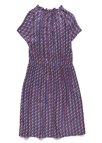 Синее кэжуал платье а-силуэт Seidensticker с рисунком