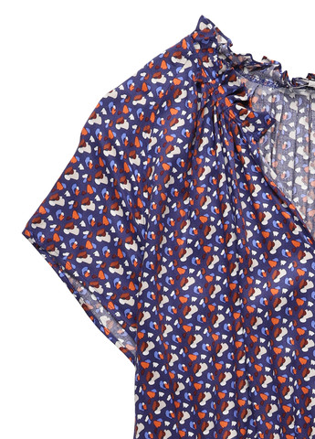 Синее кэжуал платье а-силуэт Seidensticker с рисунком