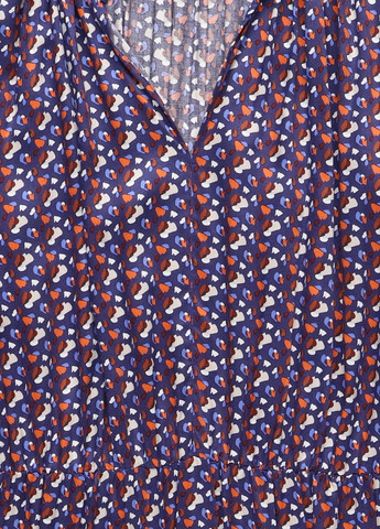 Синее кэжуал платье а-силуэт Seidensticker с рисунком