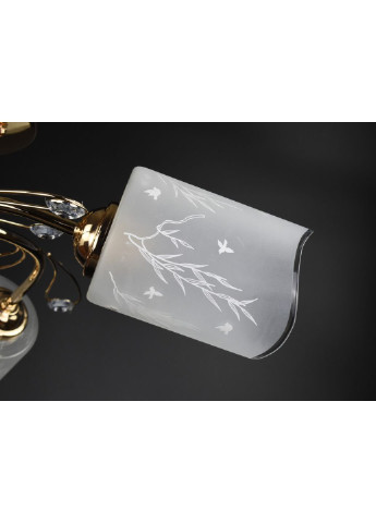 Люстра потолочная на 3 лампочки 99018/3B-gd Золото 23х54х54 см. Sunnysky (253627299)