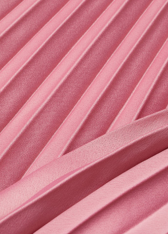 Розовая кэжуал однотонная юбка H&M клешированная, плиссе