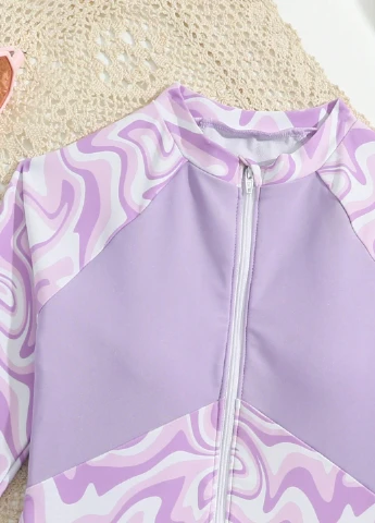 Комбинированный летний купальник слитный SHEIN