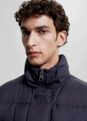 Темно-синій зимній Пуховик Tommy Hilfiger
