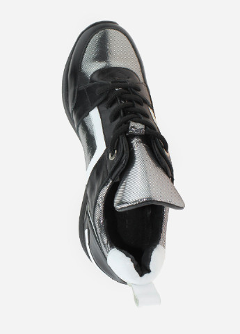 Черные демисезонные кроссовки rw557 черный-серебро Wings
