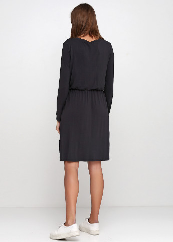 Темно-серое деловое платье H&M однотонное