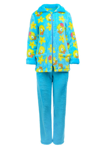 Блакитна всесезон піжама (толстовка, брюки) свитшот + брюки Elegans