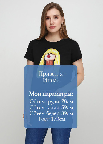 Чорна літня футболка Kagalovska