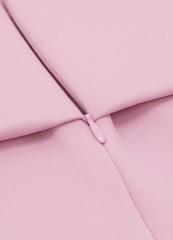 Світло-рожева коктейльна сукня з відкритою спиною, на одне плече, на запах SHEIN однотонна