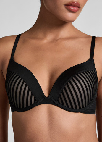 Чёрный бралетт бюстгальтер Hunkemoller с косточками полиамид