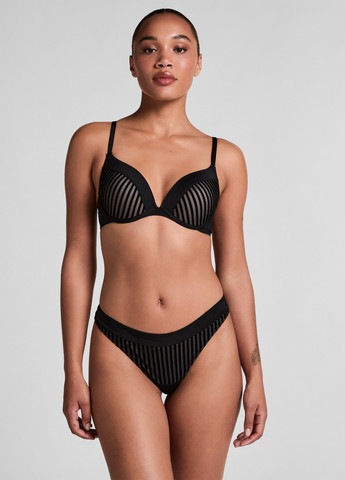 Чёрный бралетт бюстгальтер Hunkemoller с косточками полиамид