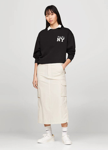 Чорний світшот Tommy Jeans однотонний нашивки (307025896)