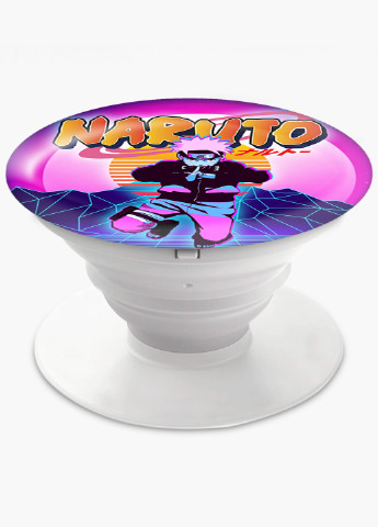 Попсокет (Popsockets) держатель для смартфона Наруто Узумаки (Naruto Uzumaki) (8754-2629) Черный MobiPrint (216836500)