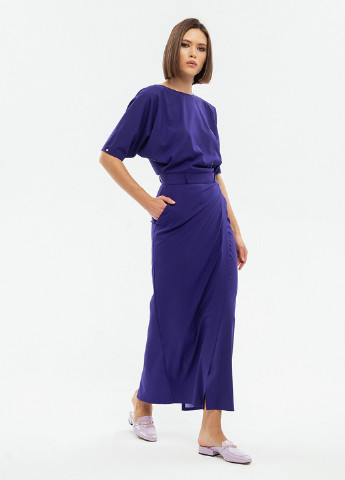 Фіолетова кежуал плаття, сукня на запах BGL однотонна