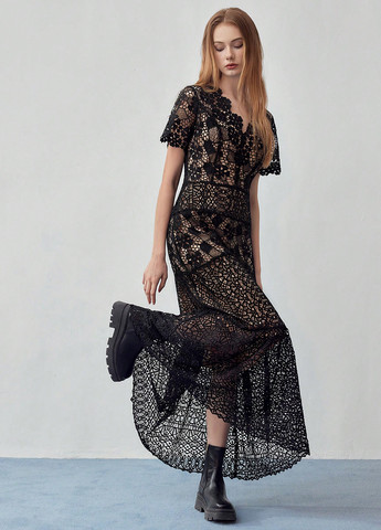 Чорна кежуал сукня SHEIN однотонна