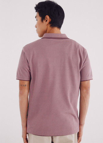 Светло-бордовая футболка-поло для мужчин Springfield однотонная