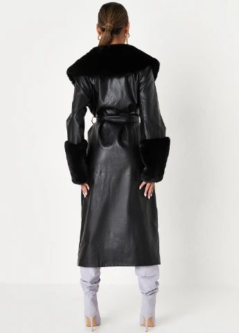 Чорне демісезонне Пальто однобортне Missguided