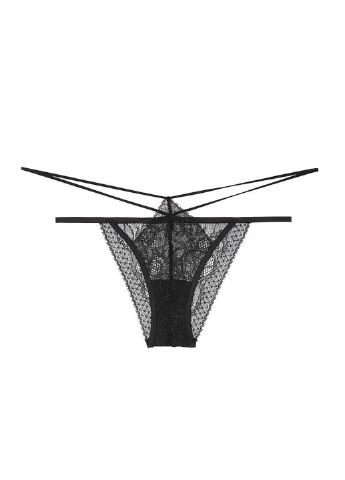 Чорний демісезонний комплект (бюстгальтер, труси) Victoria's Secret