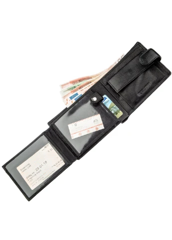 Чоловічий шкіряний гаманець 12х10 см st leather (252132589)