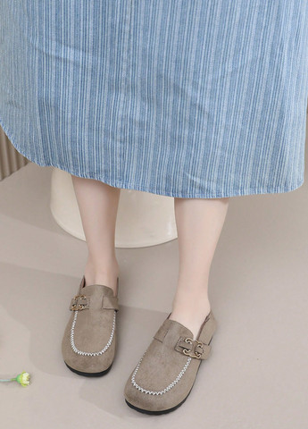 SHEIN Лоферы лоферы темно-бежевый з текстиль, китай — демисезон (365782606)