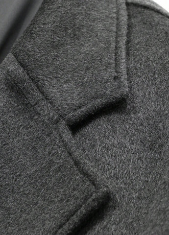 Темно-сіре зимнє Пальто двобортне SHEIN