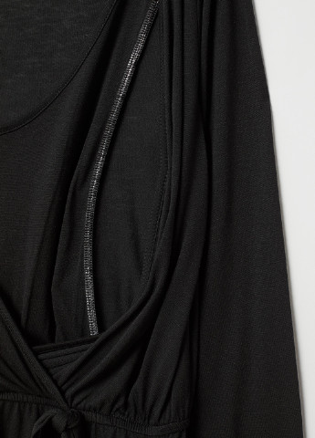 Чёрная блуза для кормящих мам H&M