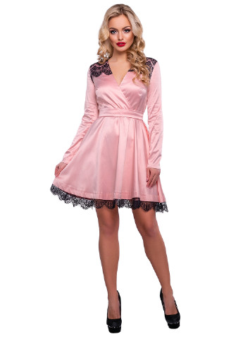 Рожева кежуал сукня ST-Seventeen однотонна