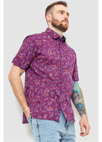 Фиолетовая кэжуал рубашка с цветами Ager